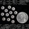 Antiqued Silver Plated Brass Mini Ridged 6mm Bead Caps - Set of Twelve - S-BC11